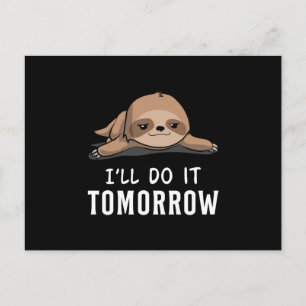 luiaard luie dier slapen grappig geschenk idee briefkaart