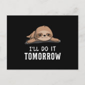 luiaard luie dier slapen grappig geschenk idee briefkaart (Voorkant)