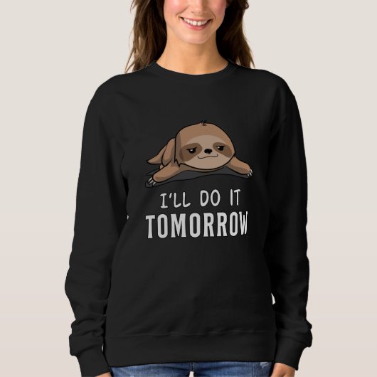 luiaard luie dier slapen grappig geschenk idee trui (Voorkant)
