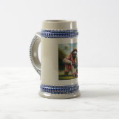 Luiaard maaien gazon bierpul (Voorkant links)
