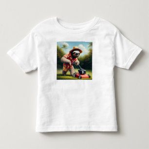 Luiaard maaien gazon kinder shirts