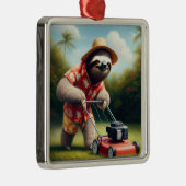 Luiaard maaien gazon metalen ornament (Rechts)