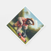 Luiaard maaien gazon servet (Hoek)