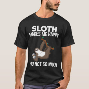 Luiaard maakt me gelukkig, grappig geschenk voor d t-shirt