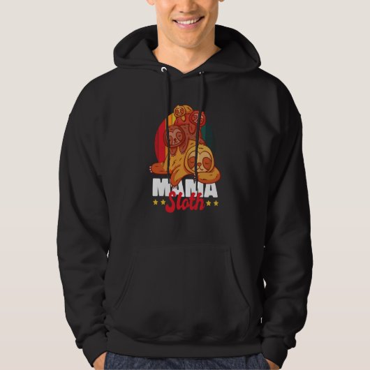 Luiaard mama voor luiaard hoodie (Voorkant)