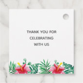 luiaard meisje verjaardag bedankjes labels (Achterkant)