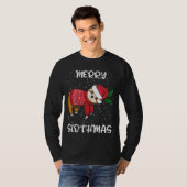 Luiaard Merry Kersttrui Santa Sloth Merry SL T-shirt (Voorkant volledig)