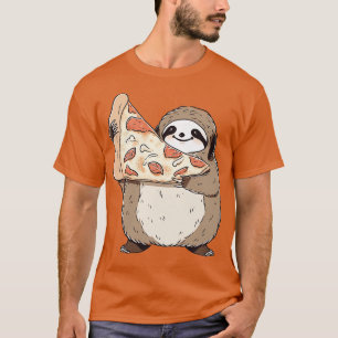 Luiaard met een pizzapunt 3 t-shirt