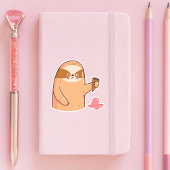 Luiaard met Ice Cream Funny Sticker