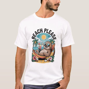 Luiaard met Ijsje Zomer Strand Alsjeblieft T-shirt