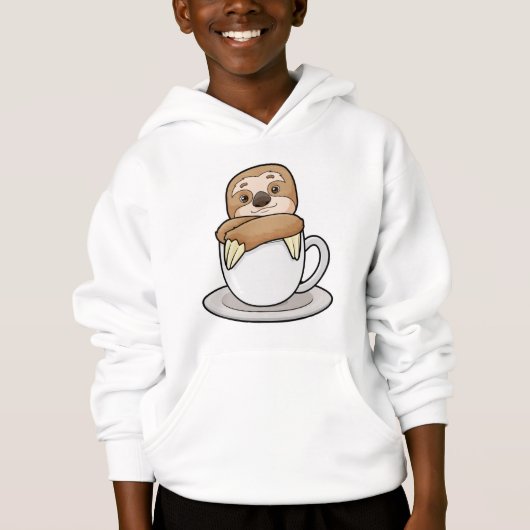 Luiaard met kopje koffie (Voorkant)