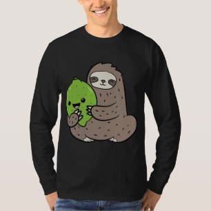 Luiaard met Limoen Fruit Schattige Limoen en luiaa T-shirt