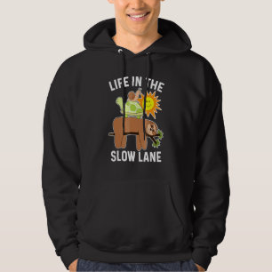 Luiaard met Schildpad en Slak Slow Lane Hoodie