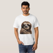 Luiaard met zonnebril t-shirt (Voorkant volledig)