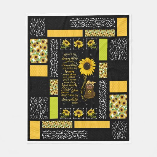 luiaard mijn enige zonnetje fleece deken (Voorkant)