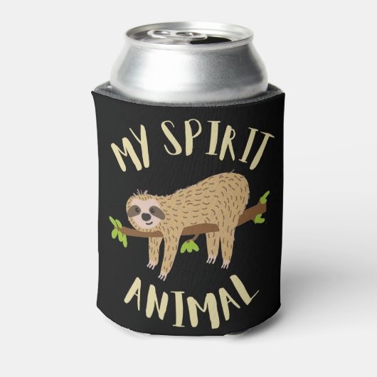 luiaard mijn geest dier koelbox blikjeskoeler (Blikje Achterkant)