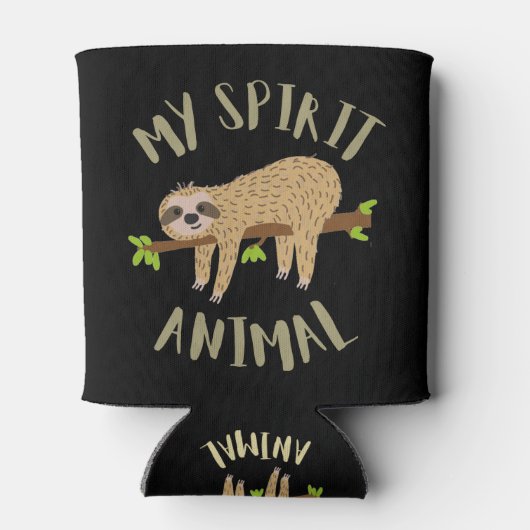 luiaard mijn spirituele dier blikjeskoeler (Achterkant)