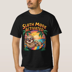Luiaard modus geactiveerd - Grappig Lazy Vibes Bea T-shirt