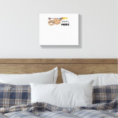 Luiaard Modus Klassiek T-Shirt Canvas Afdruk (Insitu (Slaapkamer))