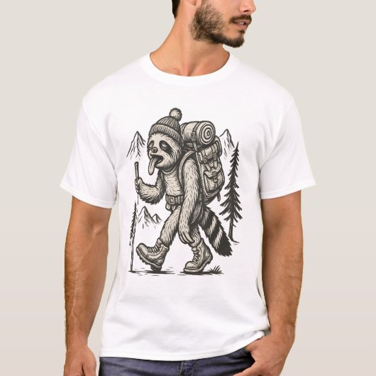 Luiaard Moe Luiaard Wandelend T-shirt (Voorkant)