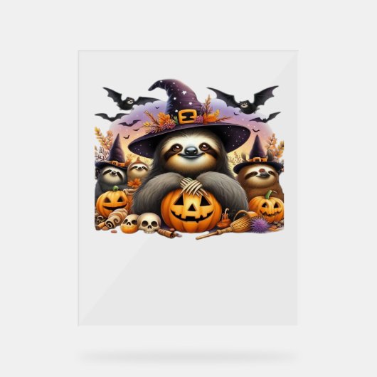 Luiaard Mooie luiheid Klassiek T-Shirt_2 Acryl Bord (Voorkant)