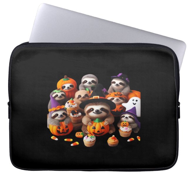 Luiaard Mooie luiheid Klassiek T-shirt Laptop Sleeve (Voorkant)