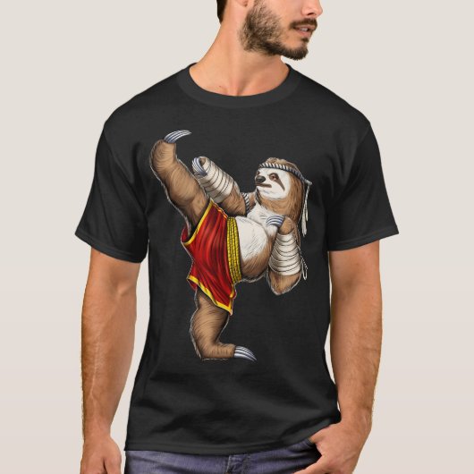 Luiaard Muay Thai Vechters T-shirt (Voorkant)