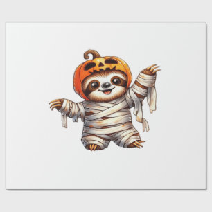 Luiaard Mummie Halloween Klassiek T-shirt Cadeaupapier