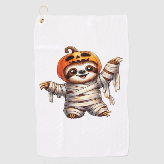 Luiaard Mummy Halloween Classic T-Shirt Golfhanddoek (Voorkant)