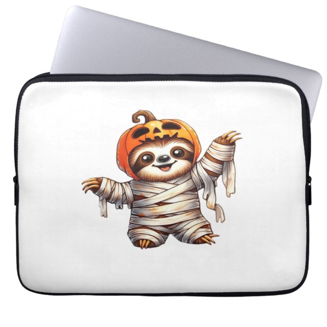 Luiaard Mummy Halloween Classic T-Shirt Laptop Sleeve (Voorkant)