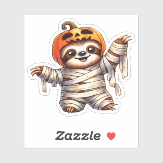 Luiaard Mummy Halloween Classic T-Shirt Sticker (Vel)
