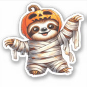 Luiaard Mummy Halloween Classic T-Shirt Sticker (Voorkant)