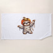 Luiaard Mummy Halloween Classic T-Shirt Strandlaken (Voorkant)