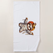 Luiaard Mummy Halloween Classic T-Shirt Strandlaken (Voorkant)