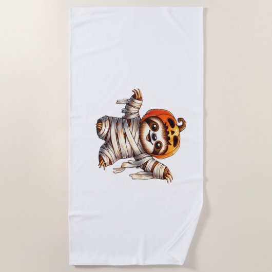 Luiaard Mummy Halloween Classic T-Shirt Strandlaken (Voorkant)