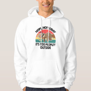 Luiaard Nee Niet Vandaag Het Is Te Druk Buiten Gra Hoodie