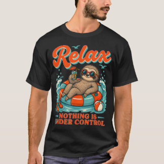 Luiaard Ontspannen Niets Is Onder Controle Grappig T-shirt