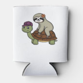 Luiaard op een schildpad Classic T-Shirt Blikjeskoeler (Voorkant)