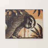 Luiaard op een tropisch strand legpuzzel (Horizontaal)