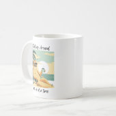 Luiaard op het strand Koffie Mok (Voorkant links)