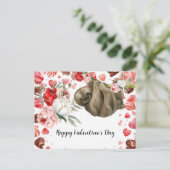 Luiaard op Valentijnsdag  Feestdagenkaart (Staand voorkant)