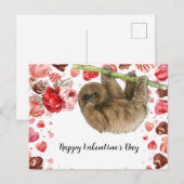 Luiaard op Valentijnsdag  Feestdagenkaart (Voorkant / Achterkant)