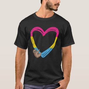 luiaard panseksueel grappig trots vlag lgbt-q bond t-shirt