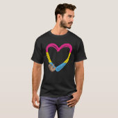 luiaard panseksueel grappig trots vlag lgbt-q bond t-shirt (Voorkant volledig)
