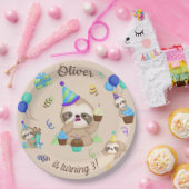 Luiaard partij papier Borden Papieren Bordje (Feest)