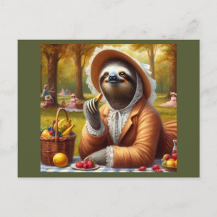 luiaard picknick briefkaart