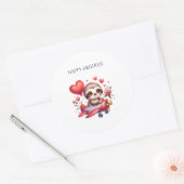 Luiaard Piloot Verjaardag Ronde Sticker (Envelop)