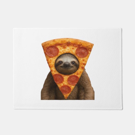 Luiaard pizza grappig vreemd grap meme schattig ge deurmat (Voorkant)