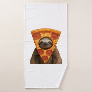 Luiaard pizza grappige rare grap meme schattig gel badhanddoek
