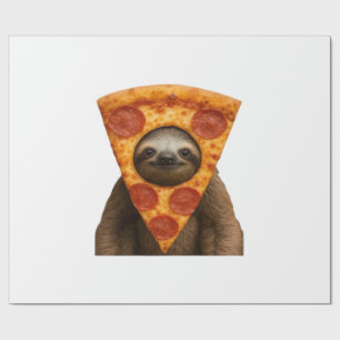 Luiaard pizza grappige rare grap meme schattig gel cadeaupapier